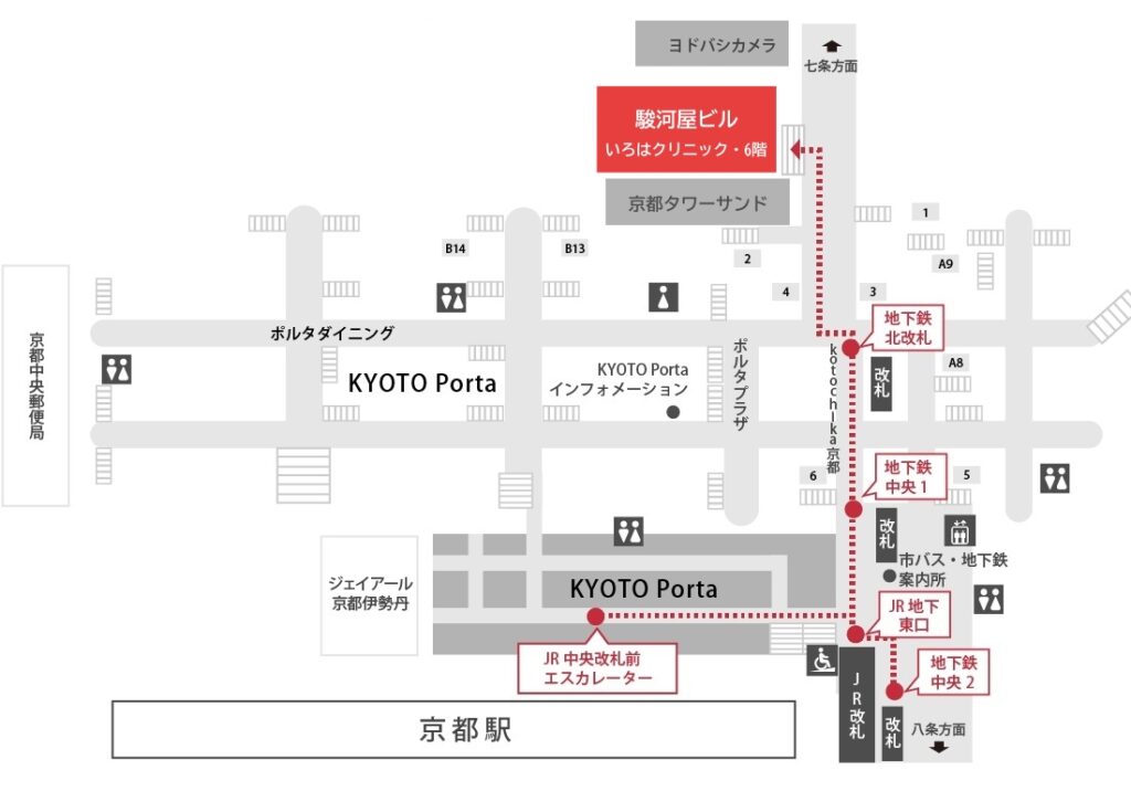 ABCクリニック・いろはクリニック京都院の地図
