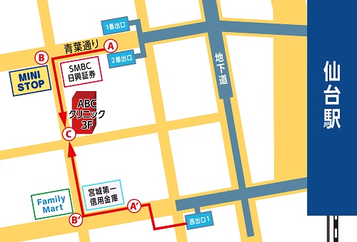 ABCクリニック・仙台院の地図
