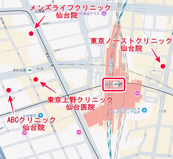 仙台のおすすめ包茎手術のクリニック4つ