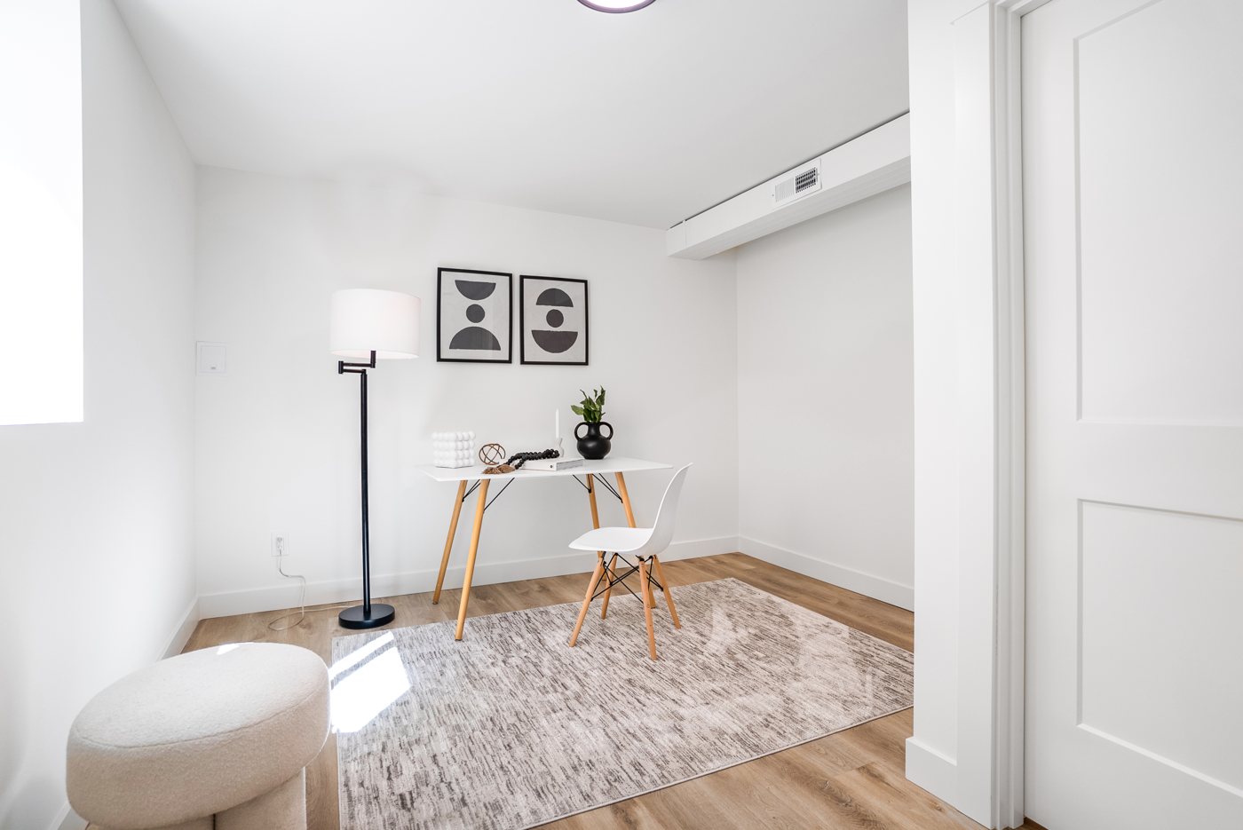 Small office nook with a desk and a window